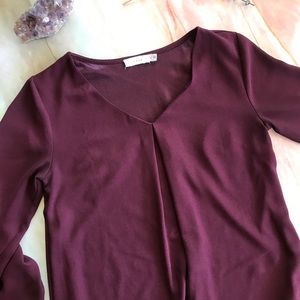 Lush burgundy tunic/shirt A124